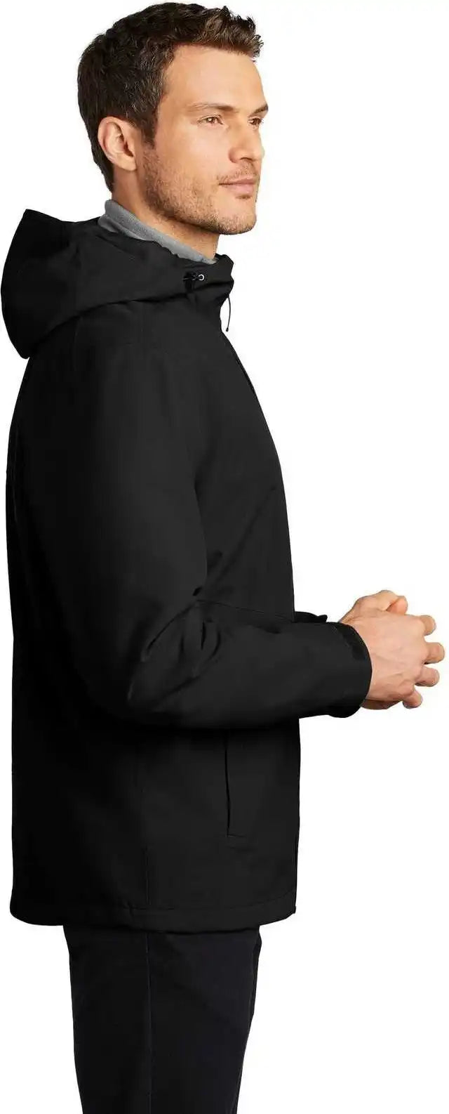 Port Authority J406 Tech Rain Jacket Deep Black