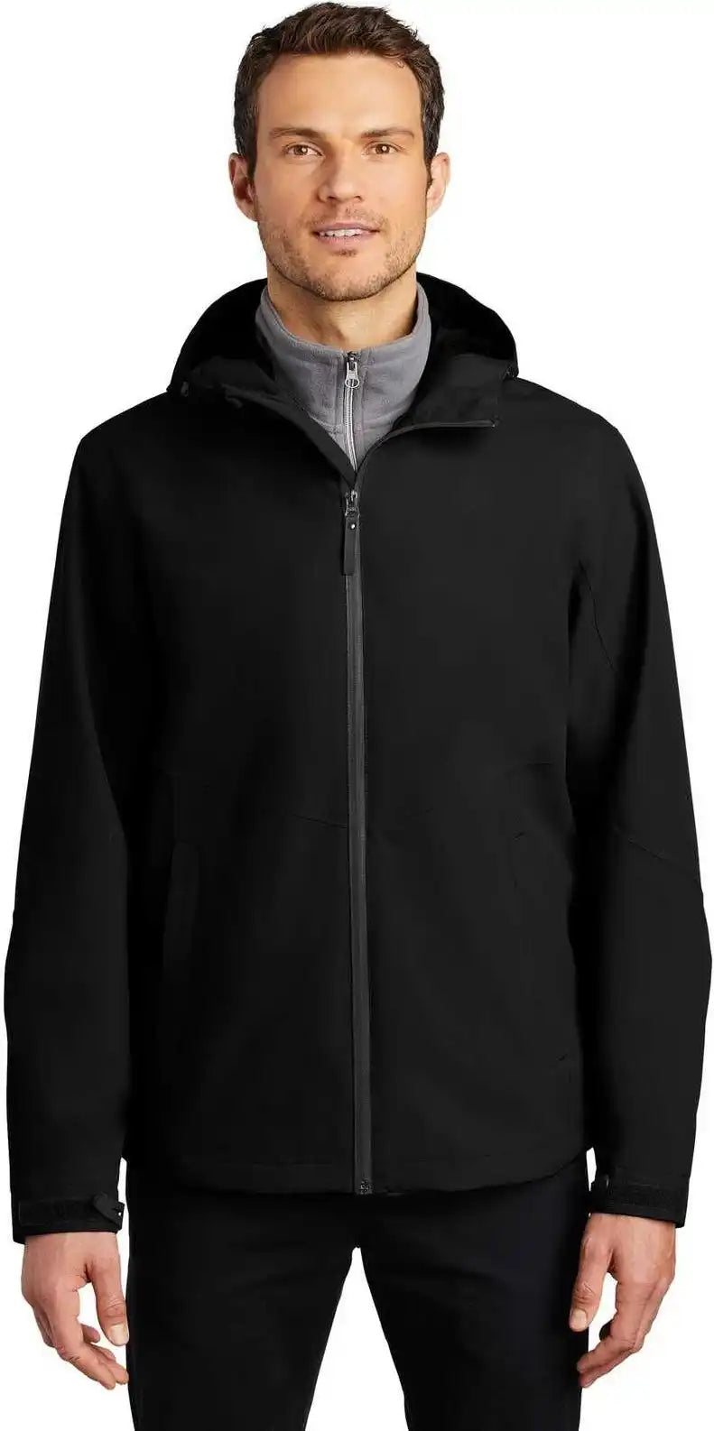Port Authority J406 Tech Rain Jacket Deep Black