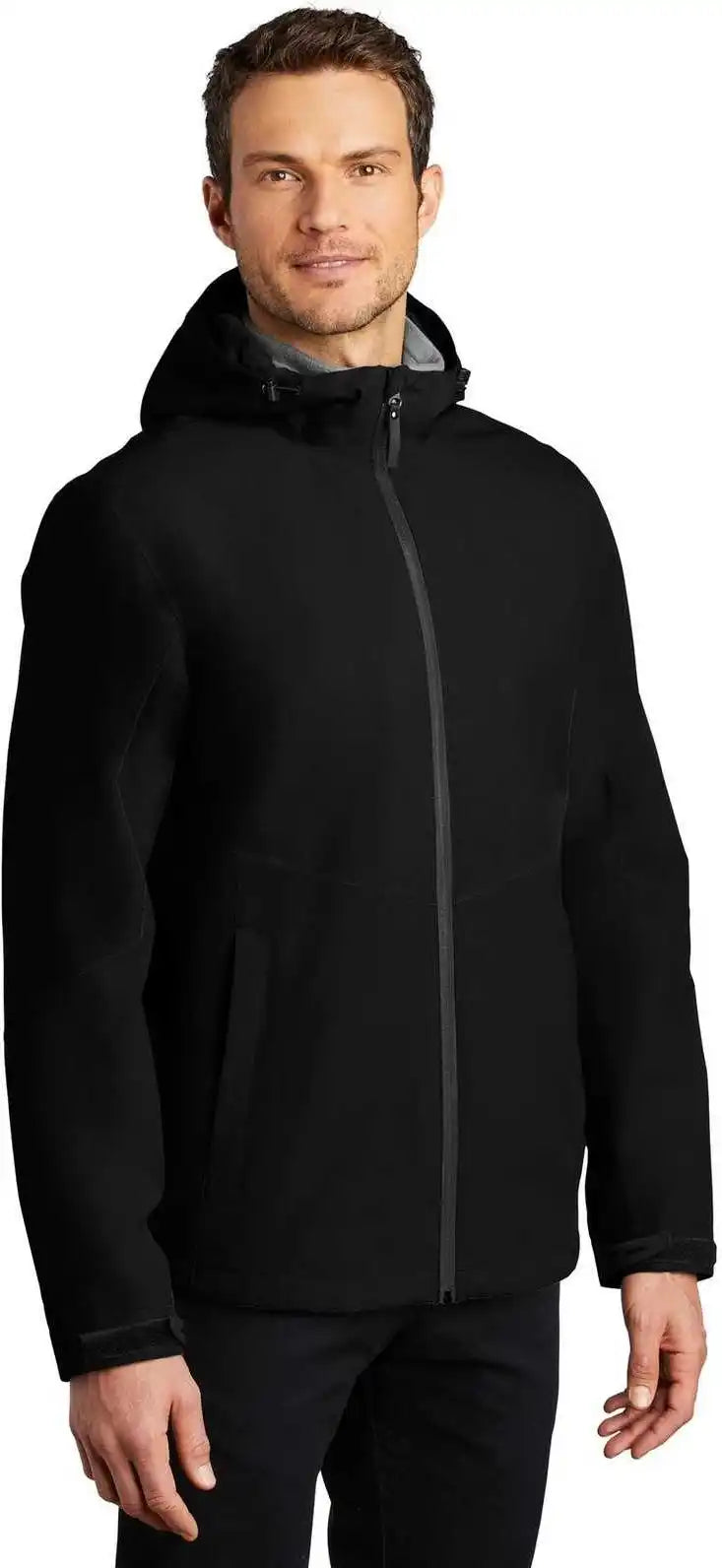 Port Authority J406 Tech Rain Jacket Deep Black
