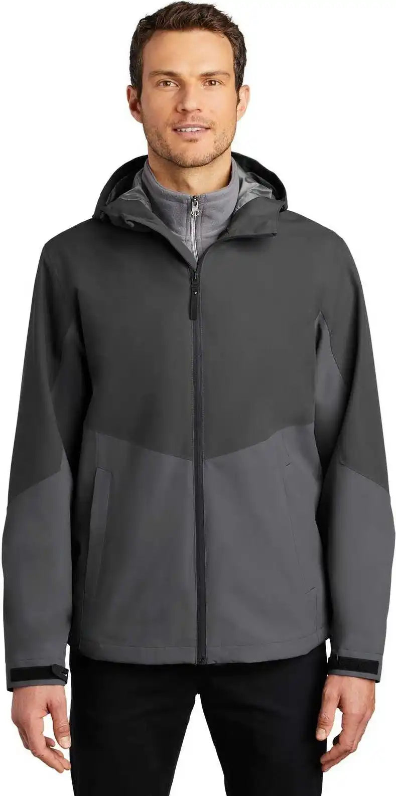 Port Authority J406 Tech Rain Jacket - Storm Gray Shadow