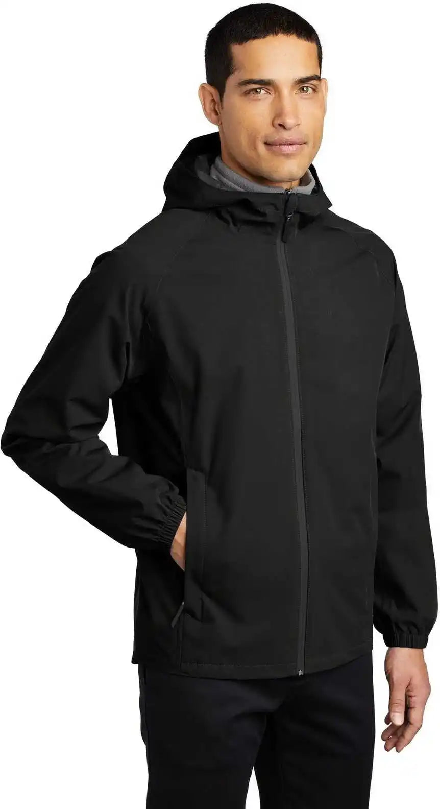 Port Authority J407 Essential Rain Jacket Deep Black