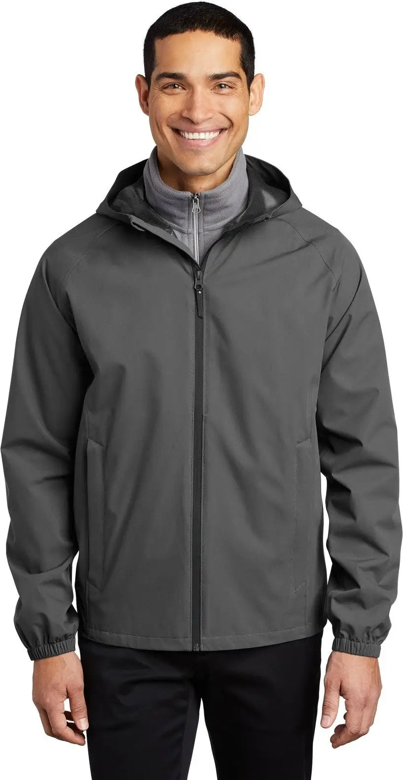 Port Authority J407 Essential Rain Jacket - Graphite - Adult Xs