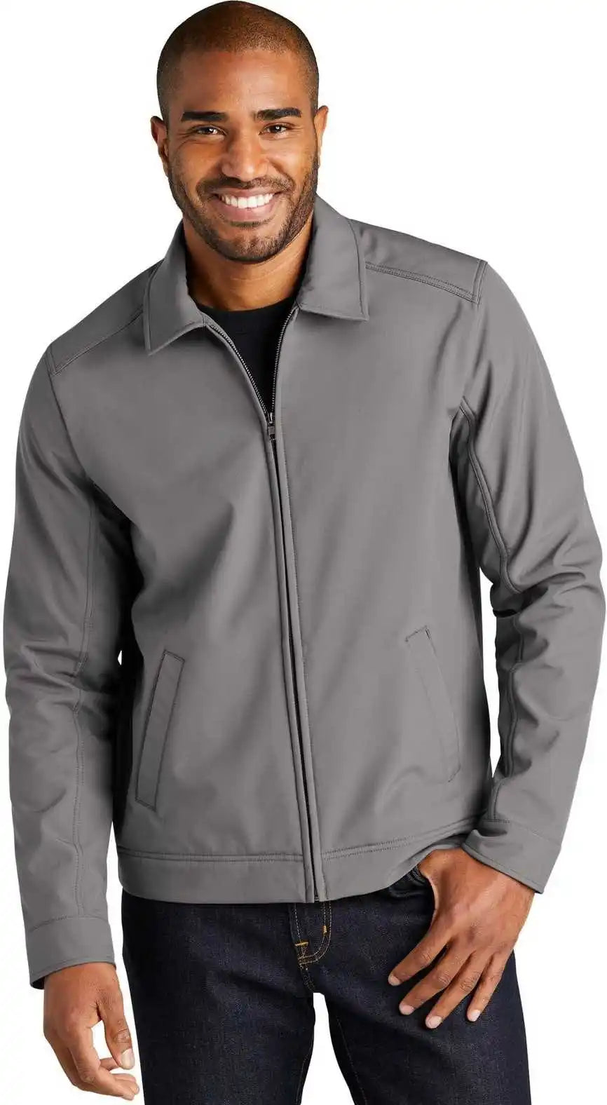 Port Authority J417 Mechanic Soft Shell Jacket Deep Smoke