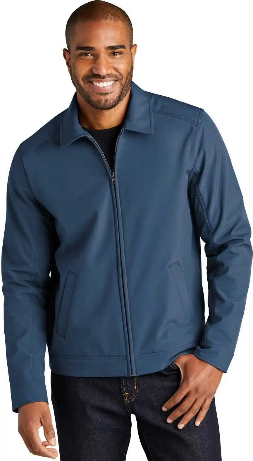 Port Authority J417 Mechanic Soft Shell Jacket Dress Blue Navy