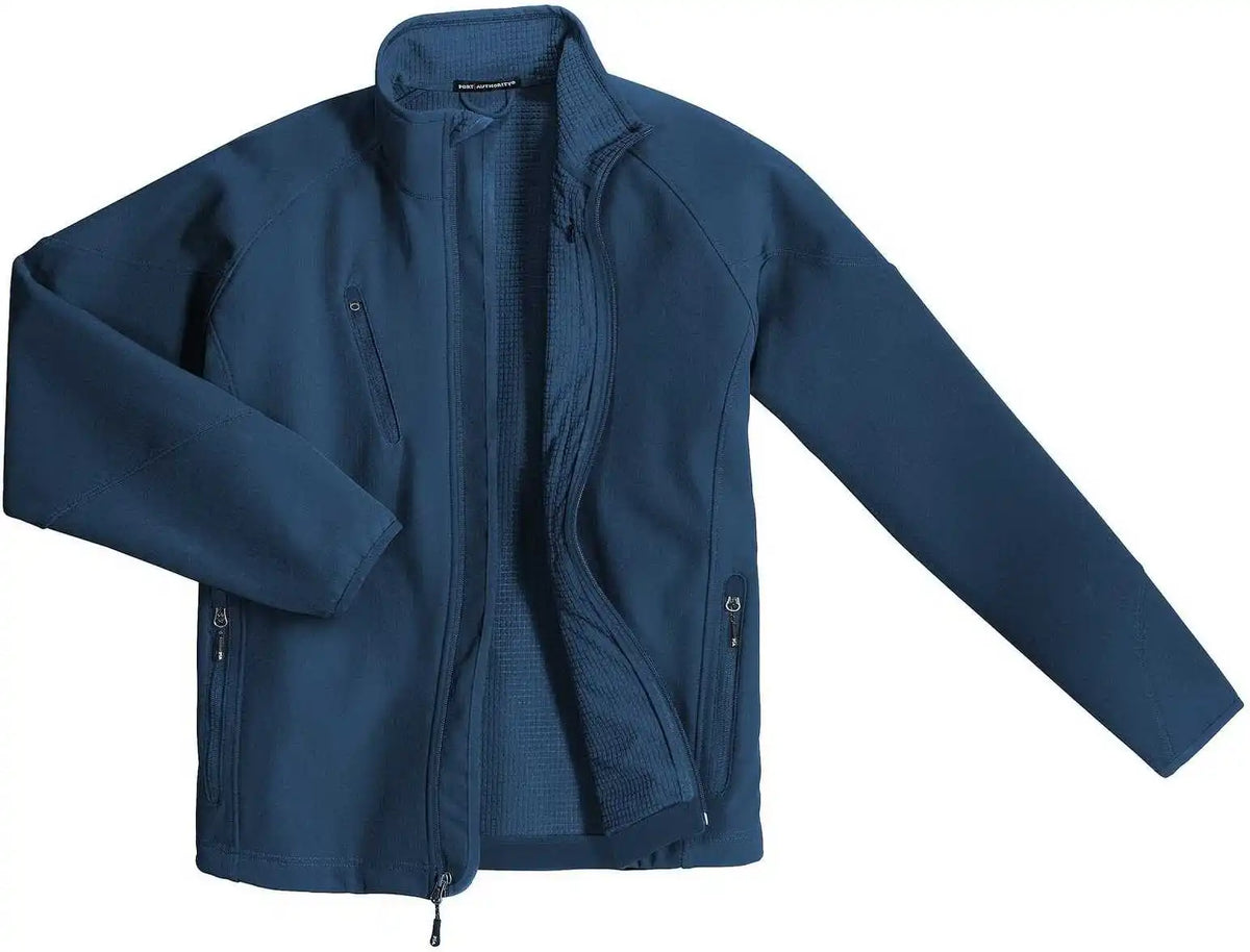 Port Authority J705 Textured Soft Shell Jacket - Insignia Blue