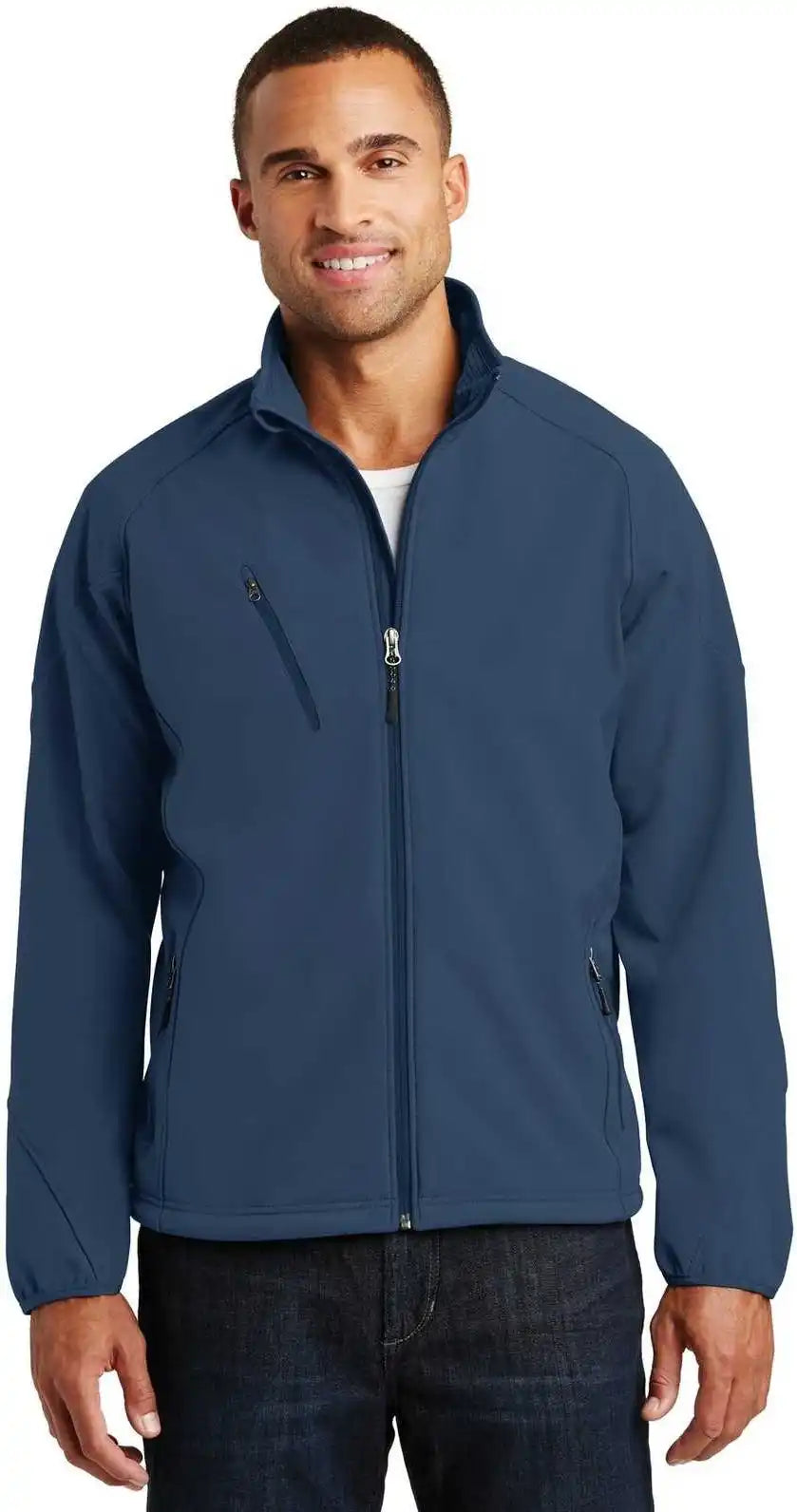 Port Authority J705 Textured Soft Shell Jacket - Insignia Blue