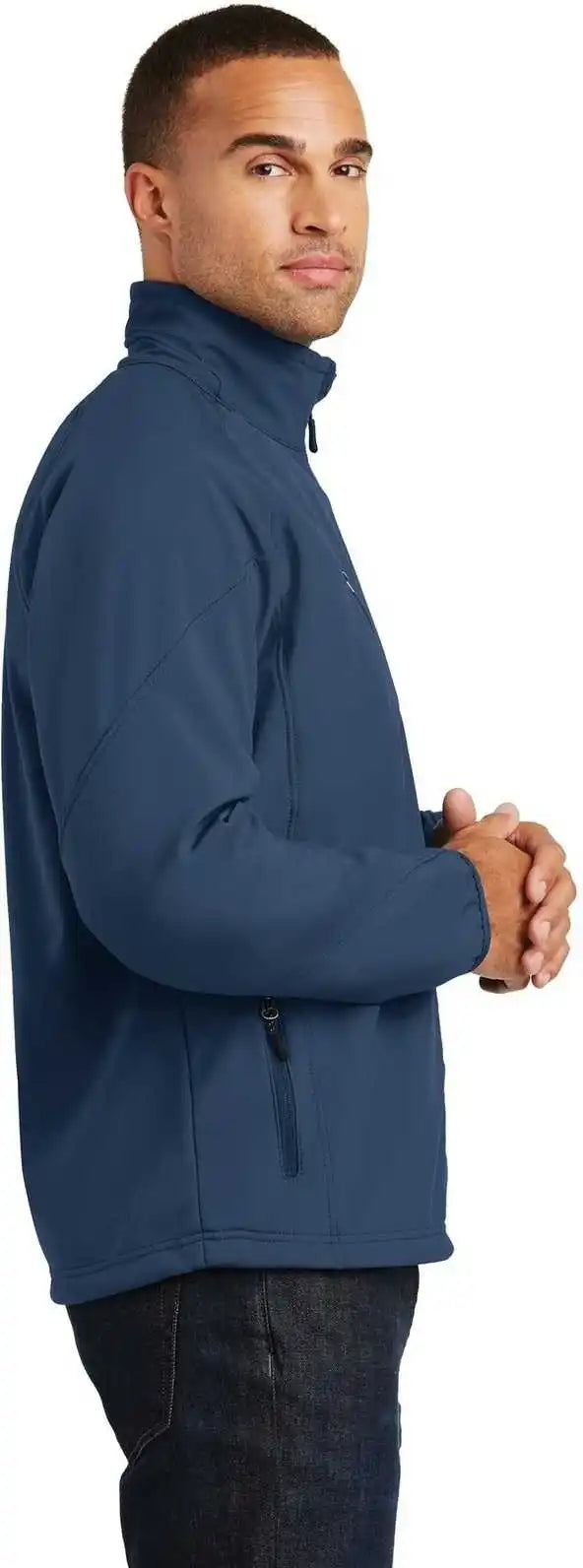 Port Authority J705 Textured Soft Shell Jacket - Insignia Blue