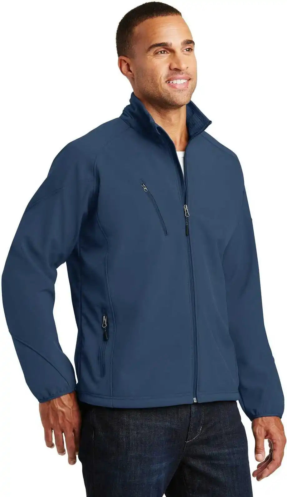 Port Authority J705 Textured Soft Shell Jacket - Insignia Blue