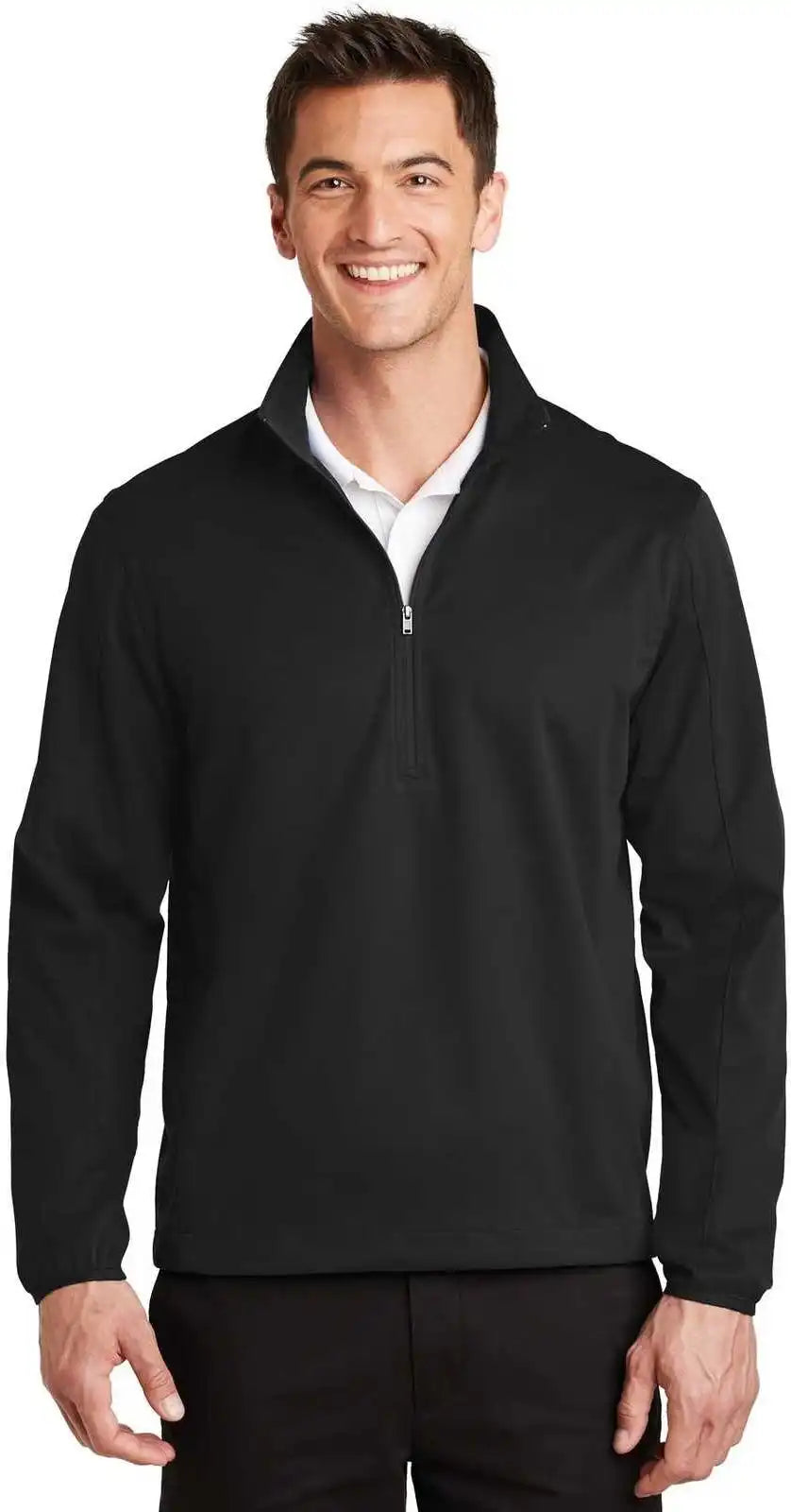 Port Authority J716 Active 1/2-zip Soft Shell Jacket - Deep Black