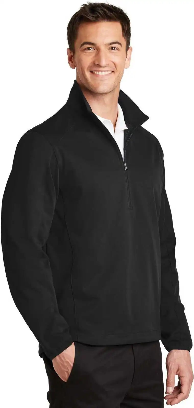 Port Authority J716 Active 1/2-zip Soft Shell Jacket - Deep Black