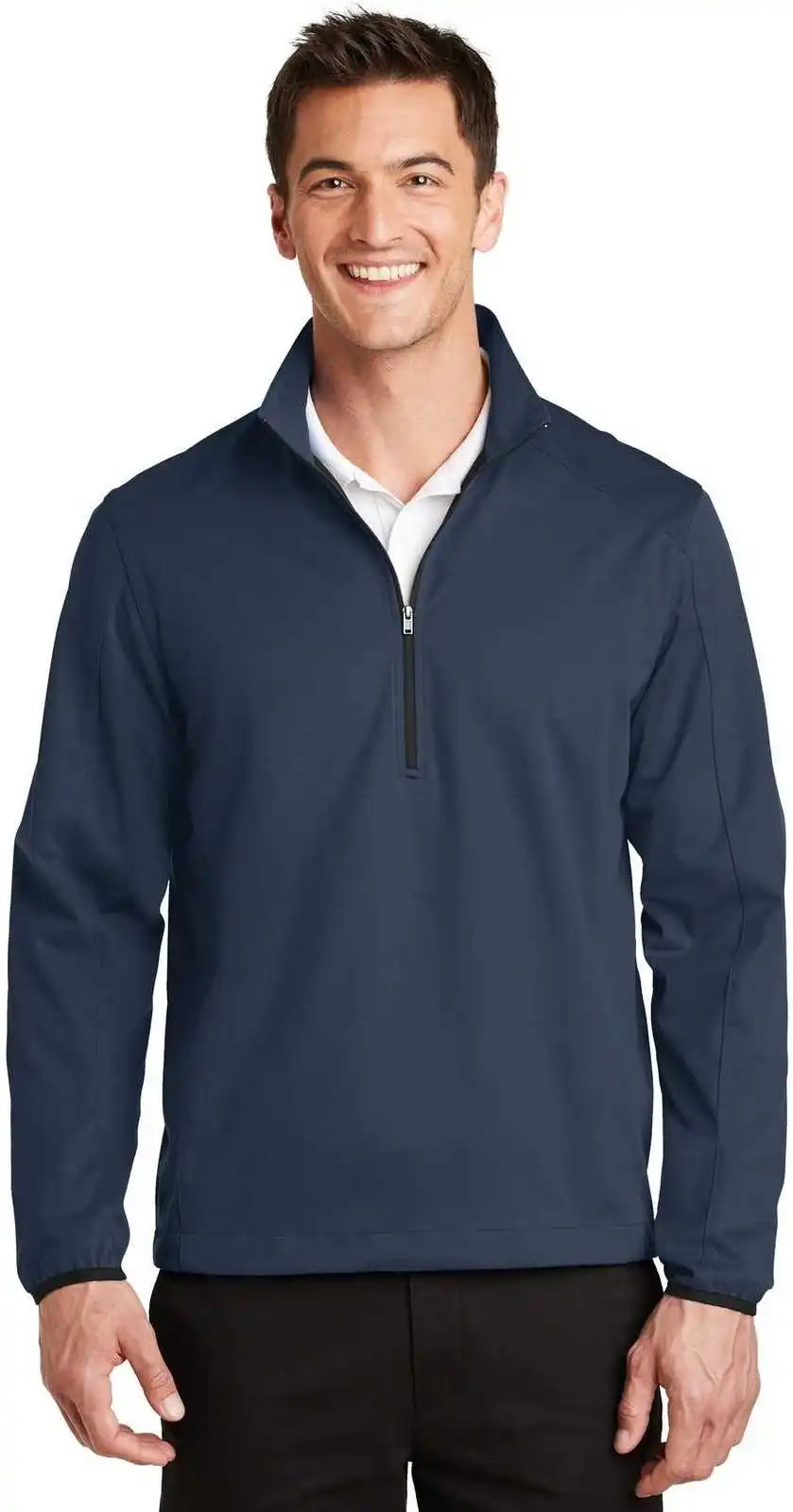 Port Authority J716 Active 1/2-zip Soft Shell Jacket - Dress Blue Navy