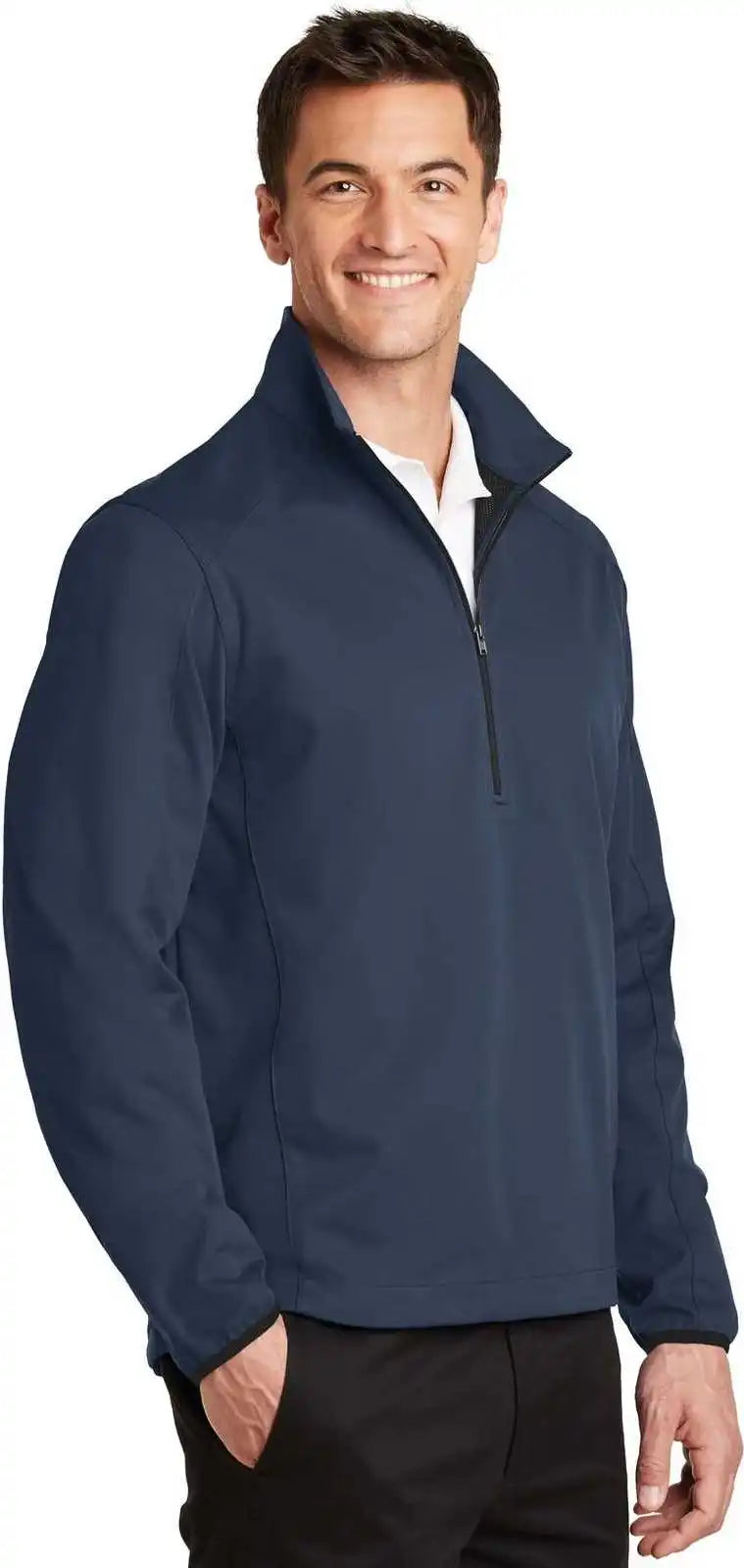 Port Authority J716 Active 1/2-zip Soft Shell Jacket - Dress Blue Navy