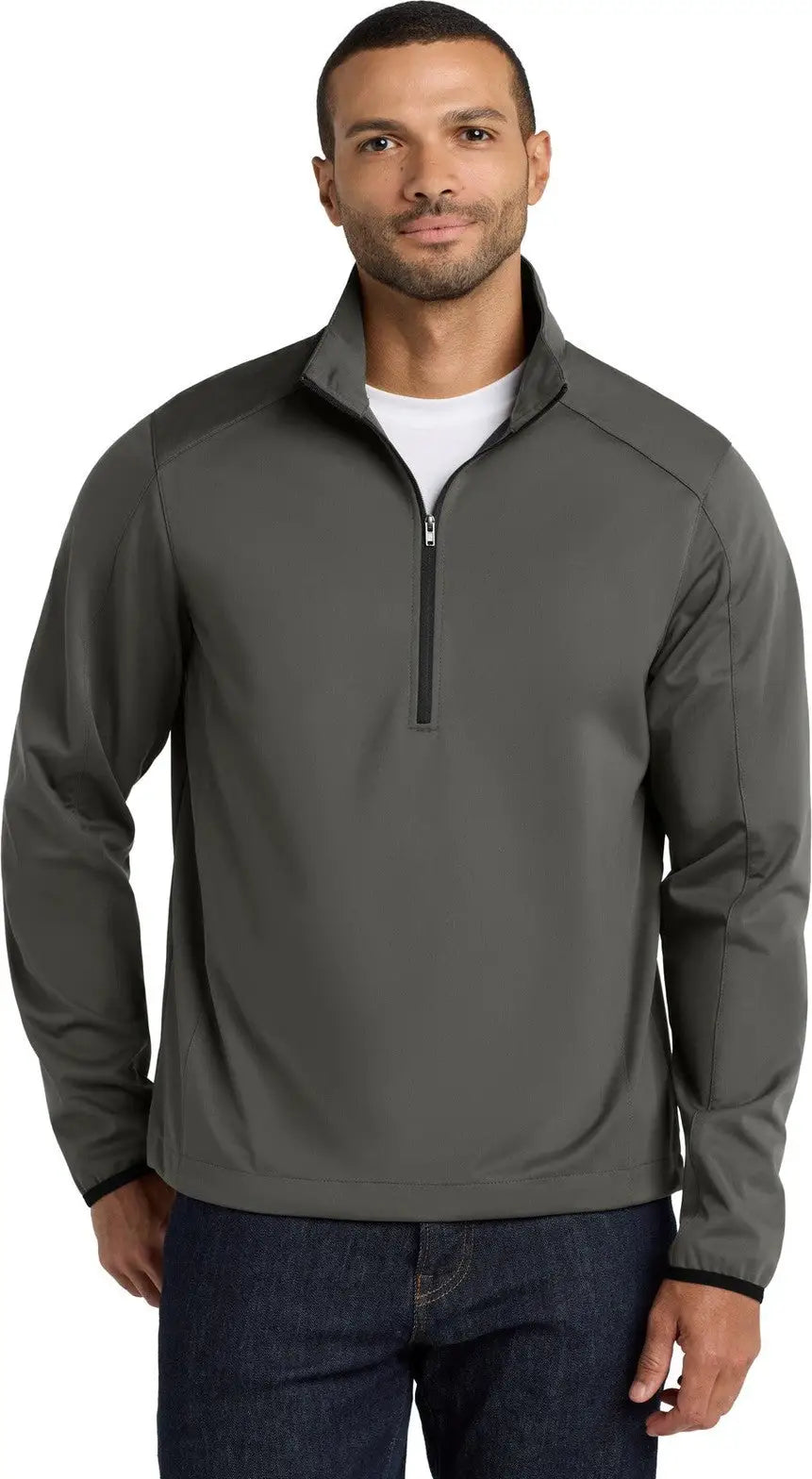 Port Authority J716 Active 1/2-zip Soft Shell Jacket - Gray Steel - Adult Xs