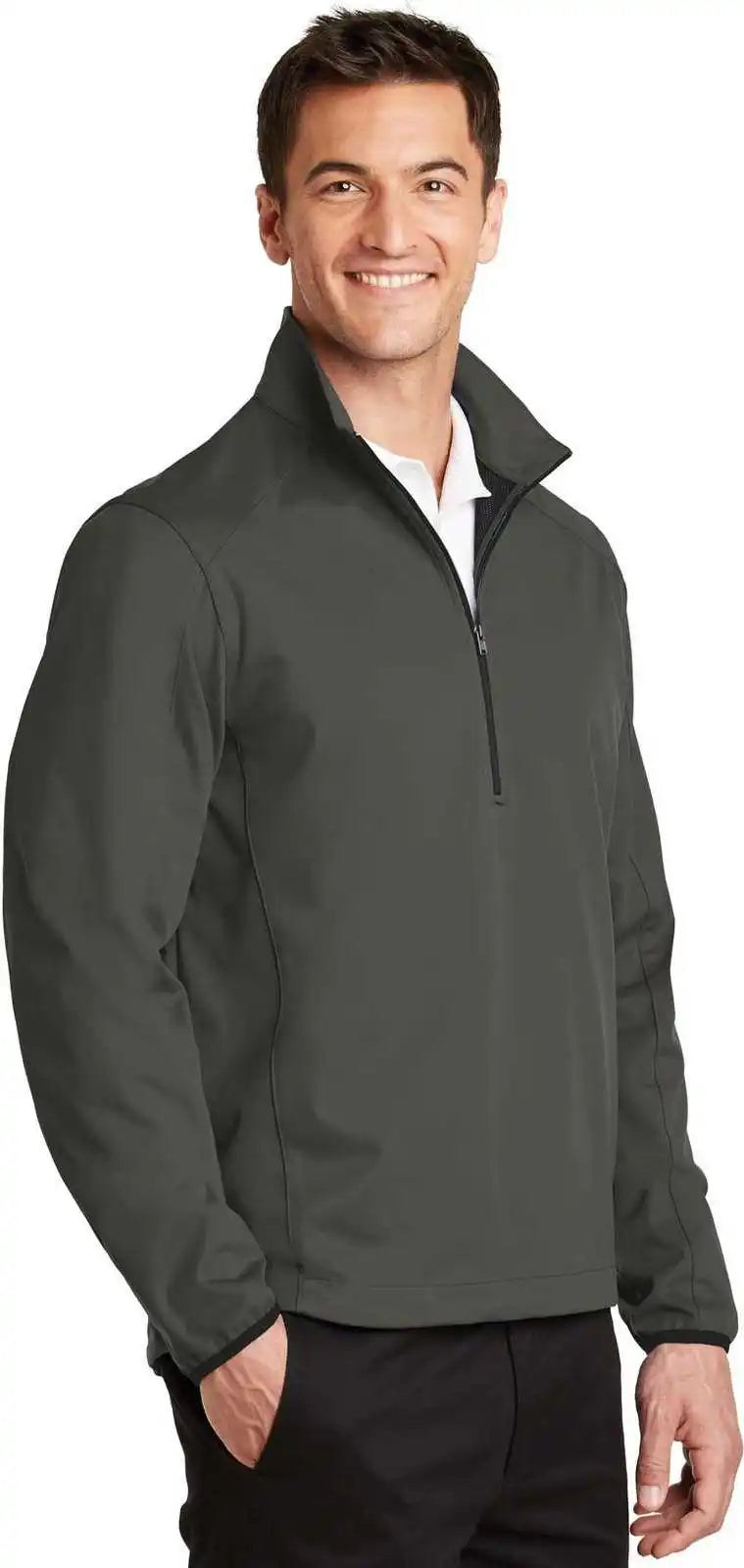 Port Authority J716 Active 1/2-zip Soft Shell Jacket - Gray Steel