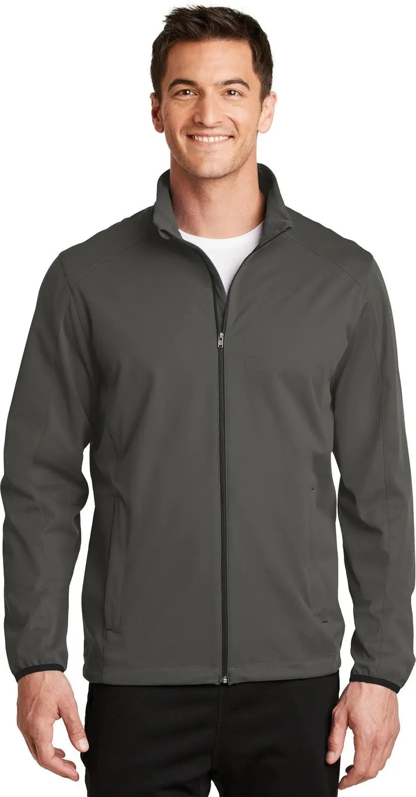 Port Authority J717 Active Soft Shell Jacket - Gray Steel - Adult Xs