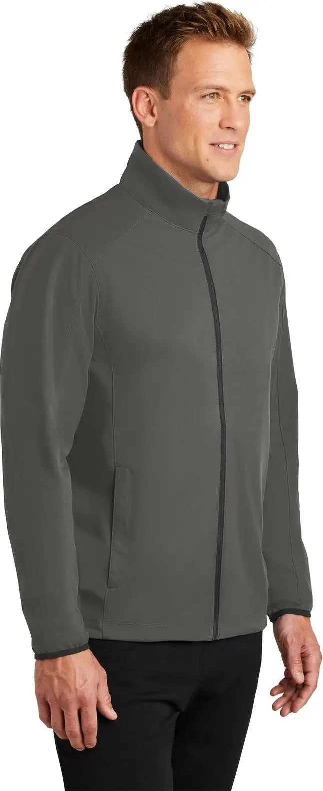Port Authority J717 Active Soft Shell Jacket - Gray Steel