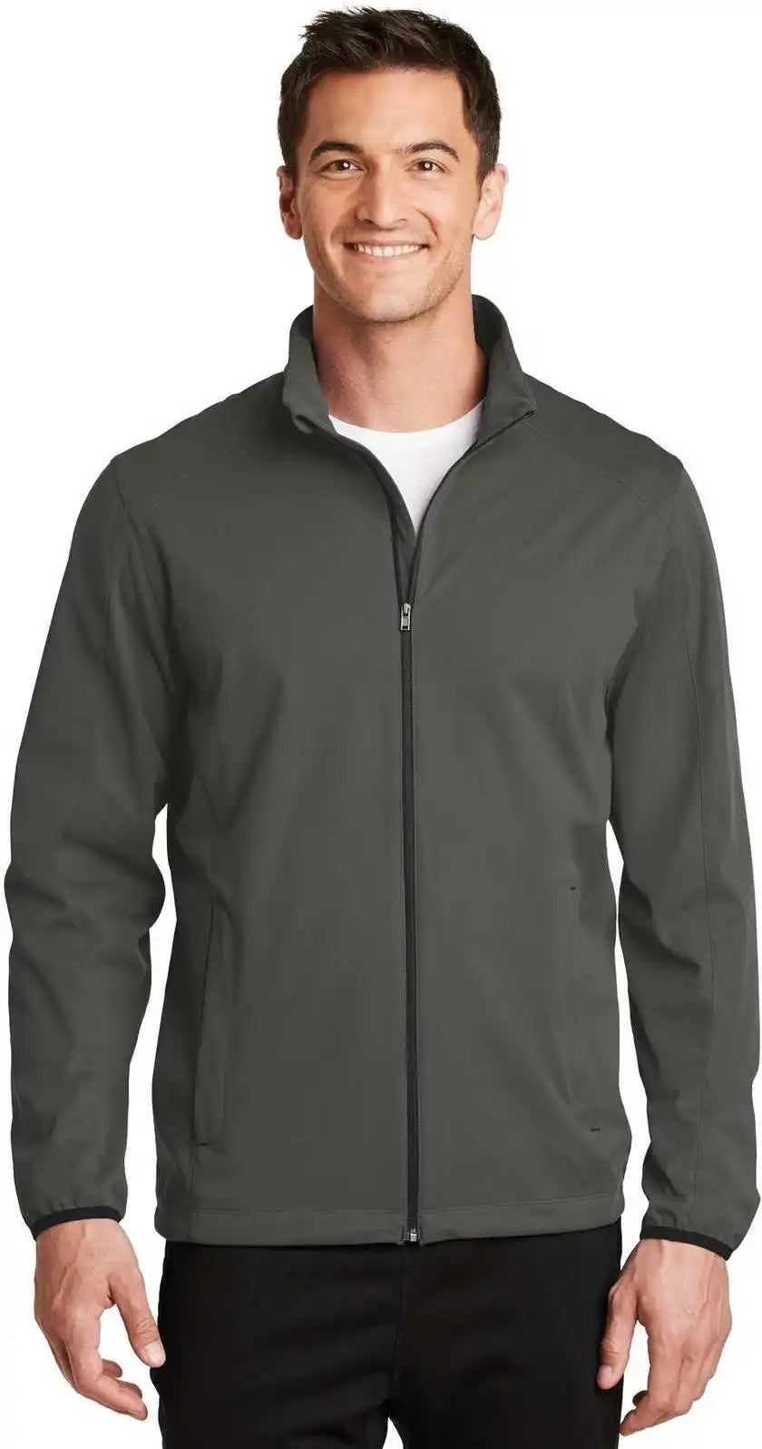 Port Authority J717 Active Soft Shell Jacket Gray Steel