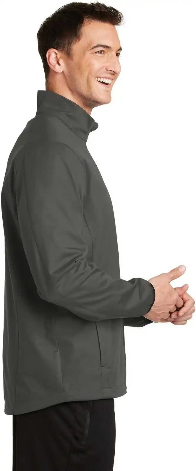 Port Authority J717 Active Soft Shell Jacket Gray Steel