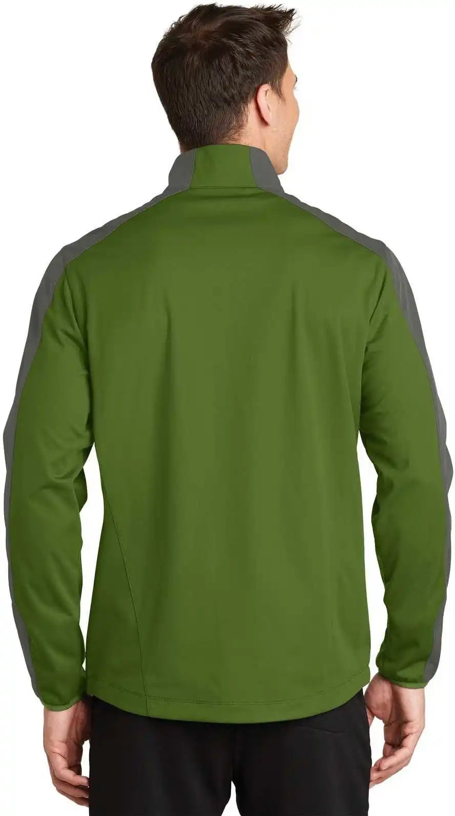 Port Authority J718 Active Colorblock Soft Shell Jacket - Garden Green Gray Steel