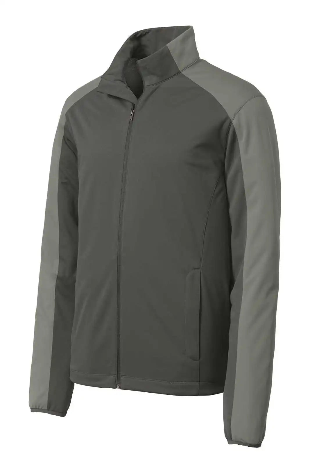 Port Authority J718 Active Colorblock Soft Shell Jacket - Gray Steel Rogue