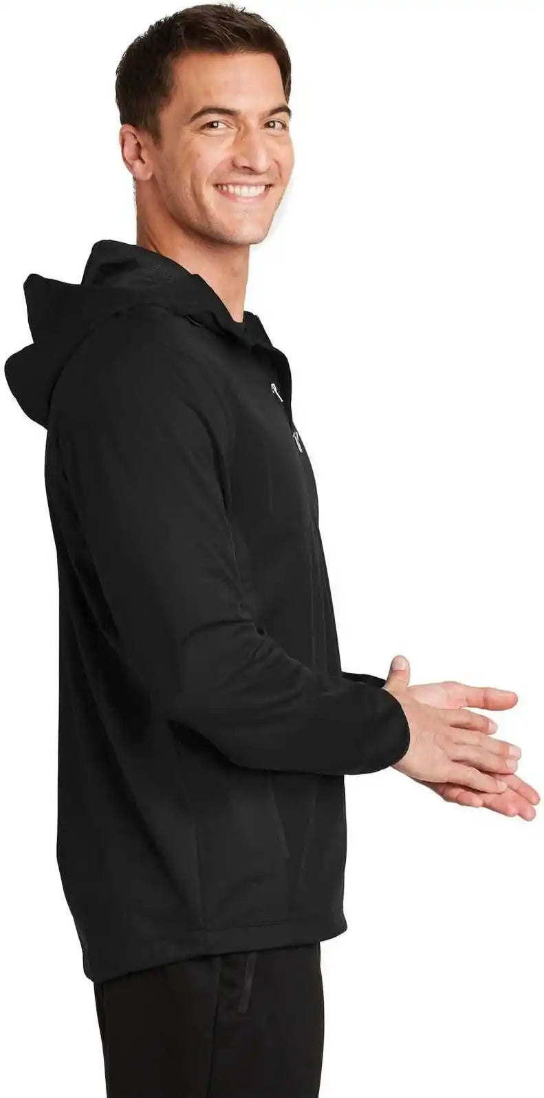 Port Authority J719 Active Hooded Soft Shell Jacket - Deep Black