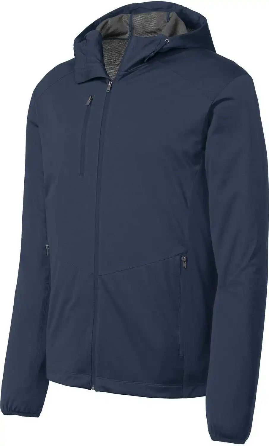 Port Authority J719 Active Hooded Soft Shell Jacket Dress Blue Navy