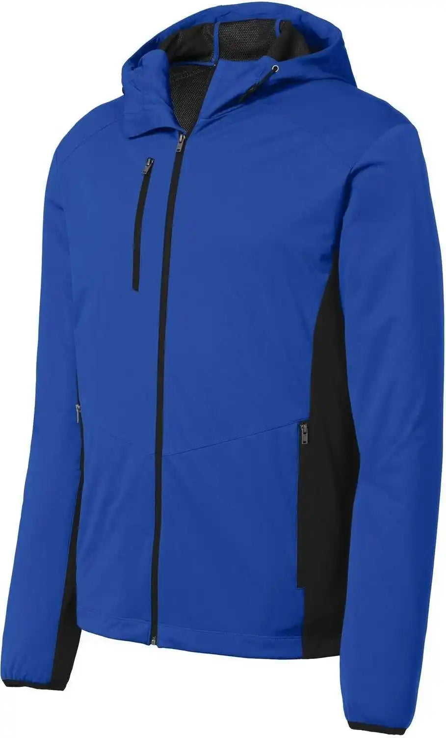 Port Authority J719 Active Hooded Soft Shell Jacket - True Royal Deep Black