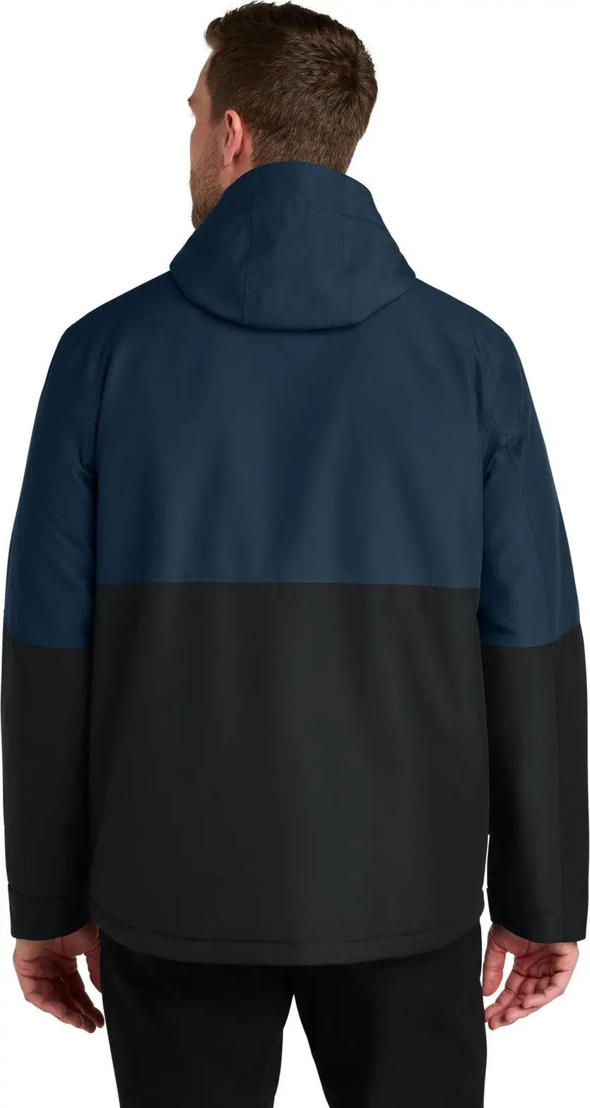Port Authority J721 Insulated Heavy Ripstop Jacket - Dress Blue Navy Deep Black
