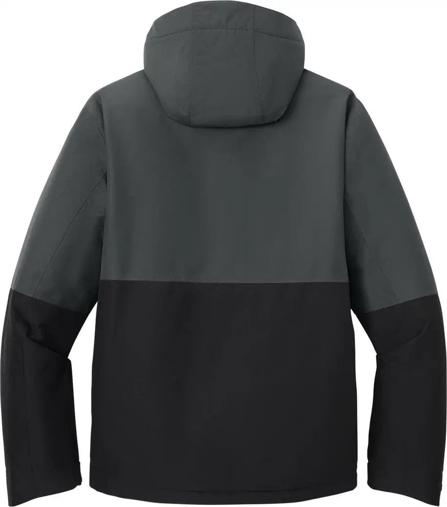 Port Authority J721 Insulated Heavy Ripstop Jacket - Gray Steel Deep Black