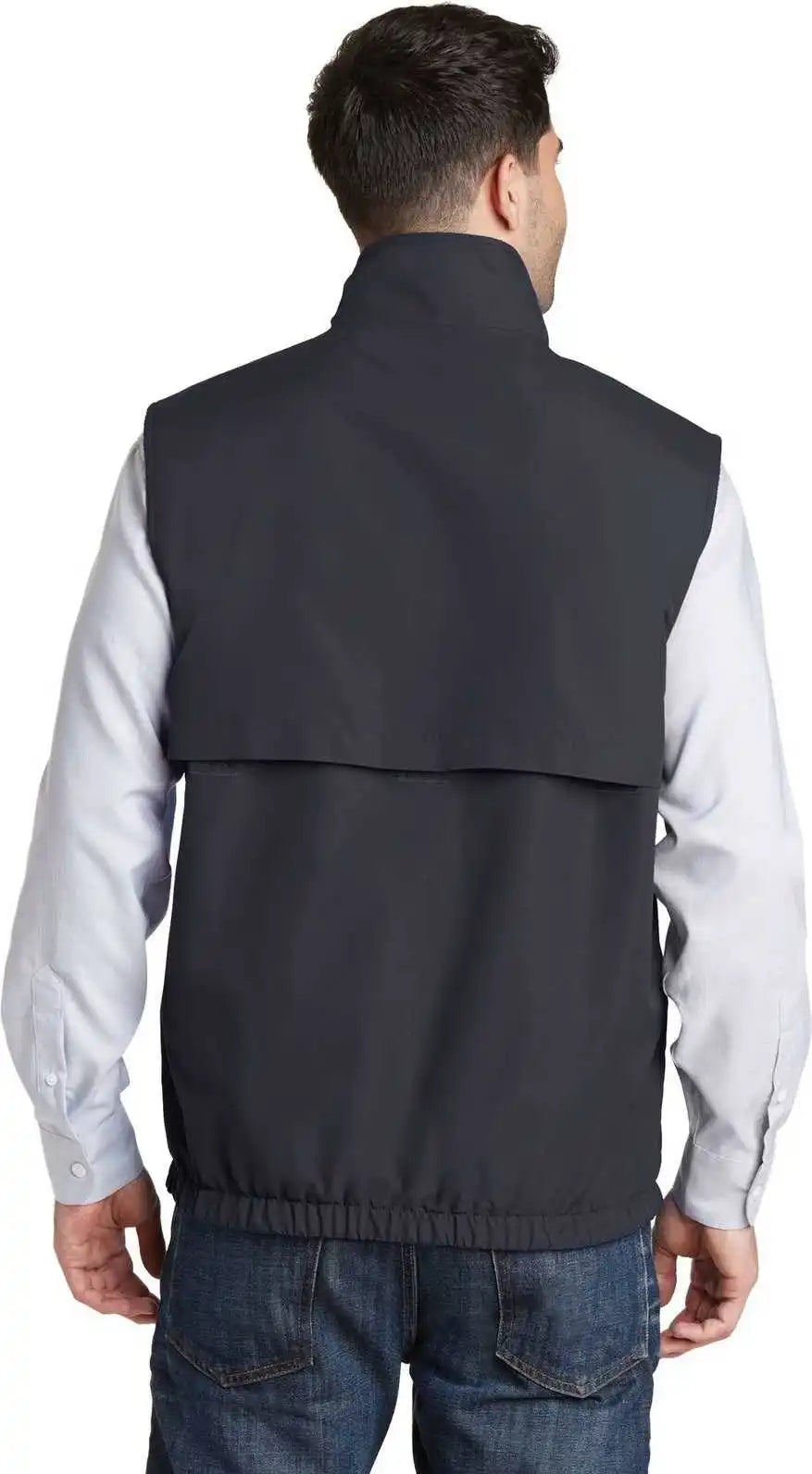 Port Authority J7490 Reversible Charger Vest - Battleship Gray