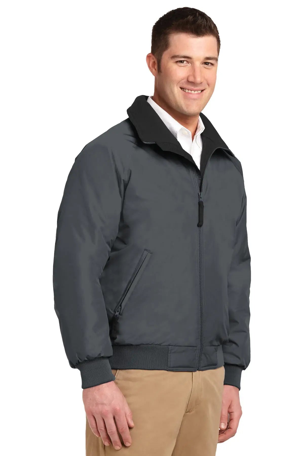 Port Authority J754 Challenger Jacket - Steel Gray True Black