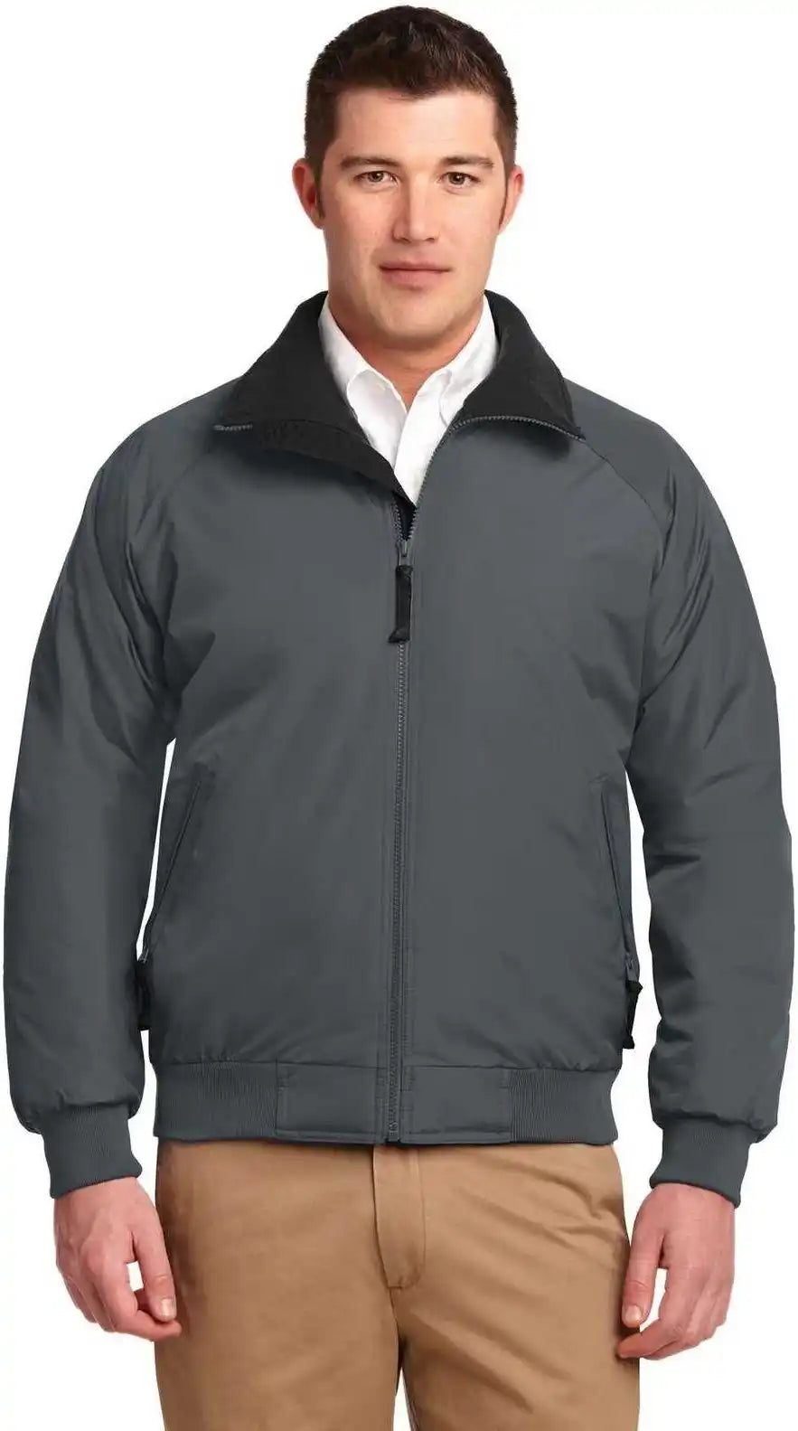 Port Authority J754 Challenger Jacket - Steel Gray True Black
