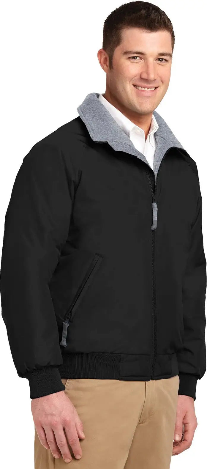 Port Authority J754 Challenger Jacket - True Black Gray Heather