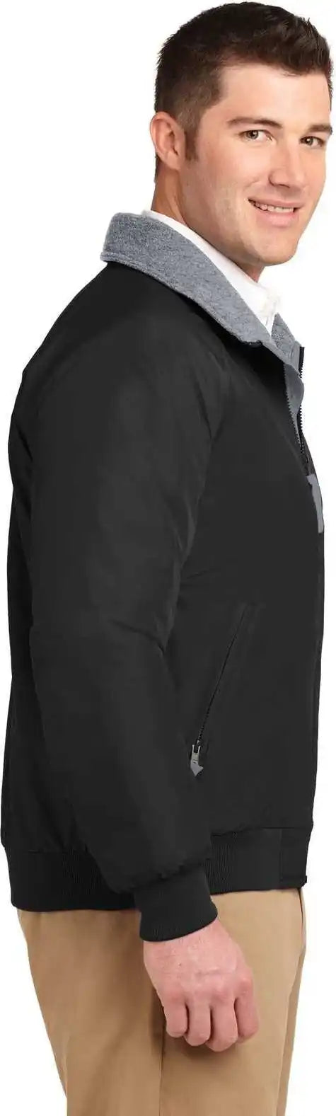 Port Authority J754 Challenger Jacket True Black Gray Heather