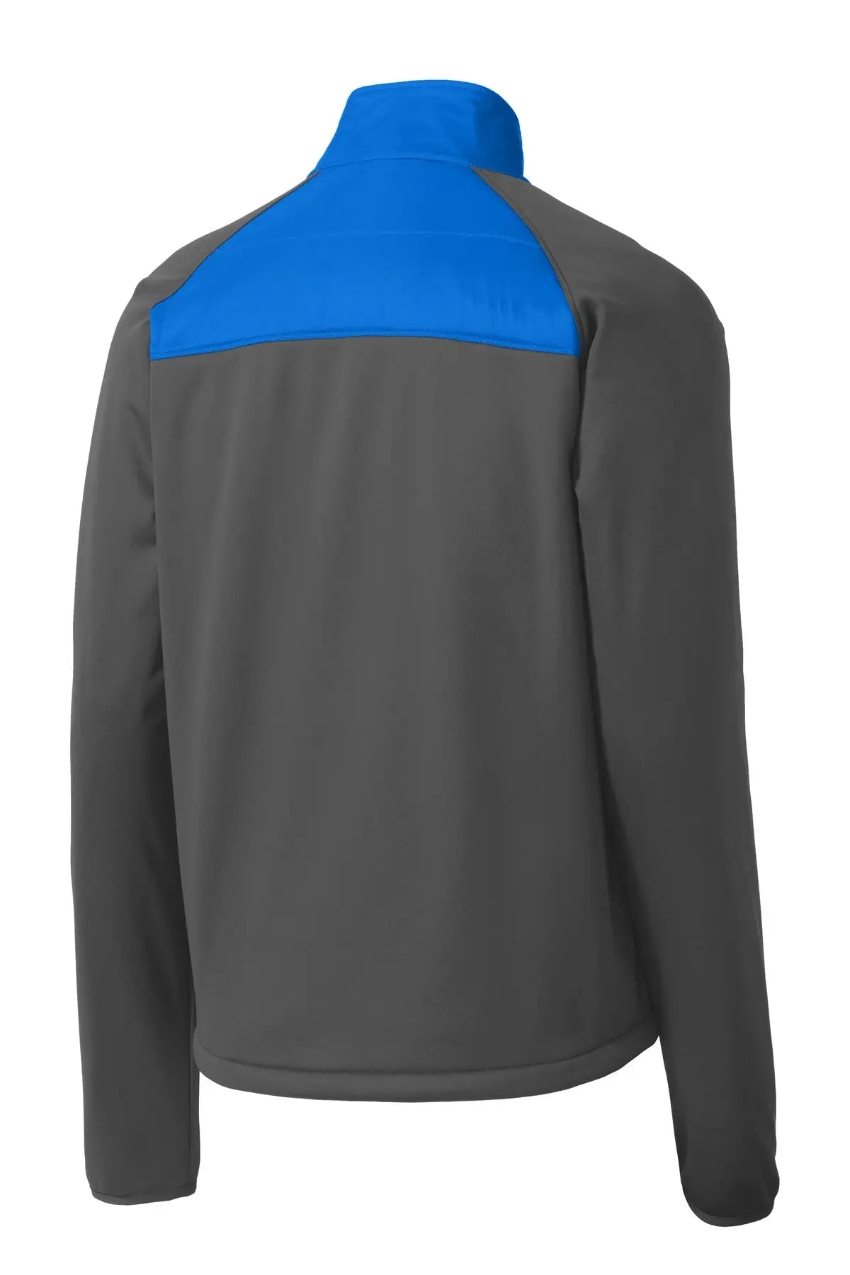Port Authority J787 Hybrid Soft Shell Jacket - Skydiver Blue Gray Steel
