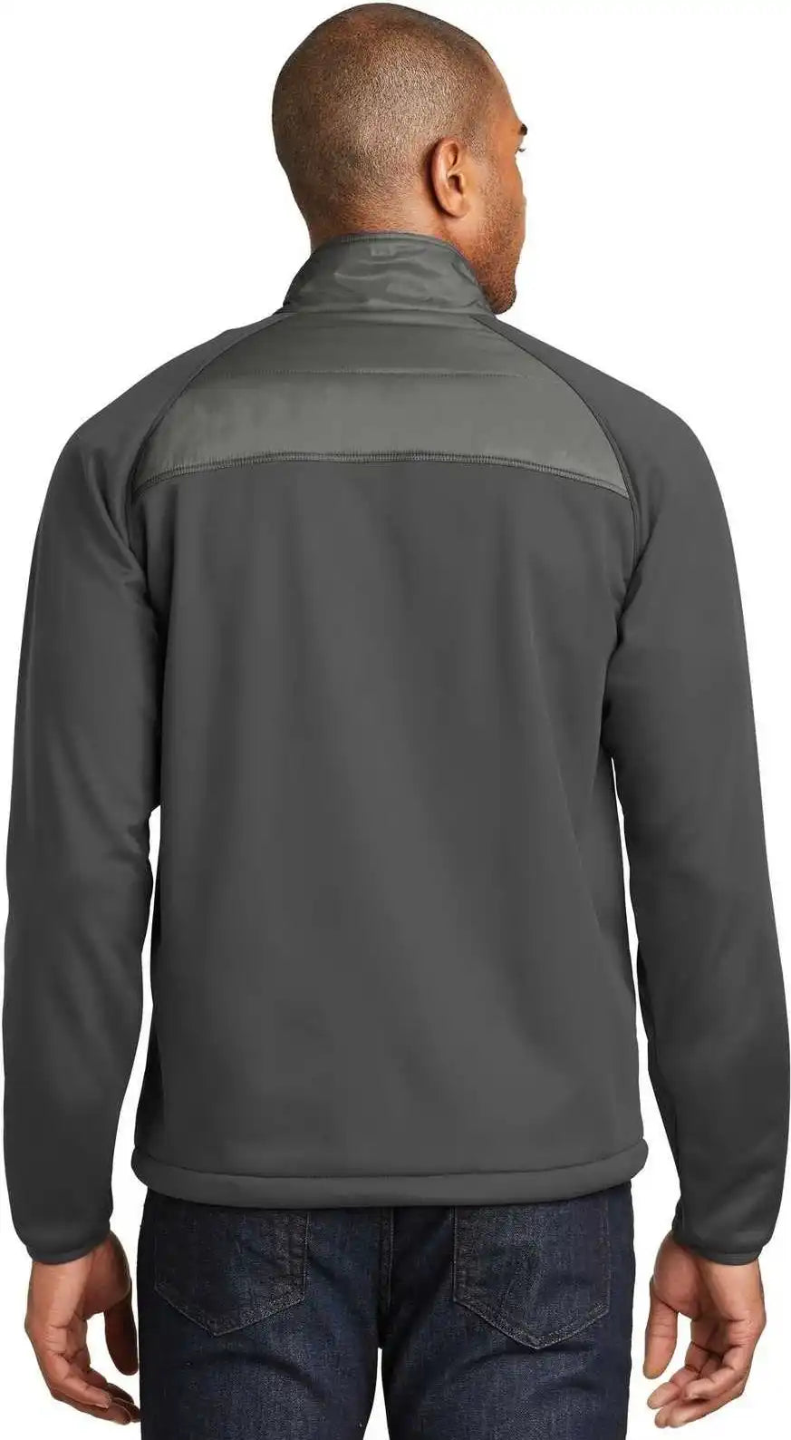 Port Authority J787 Hybrid Soft Shell Jacket Smoke Gray Steel