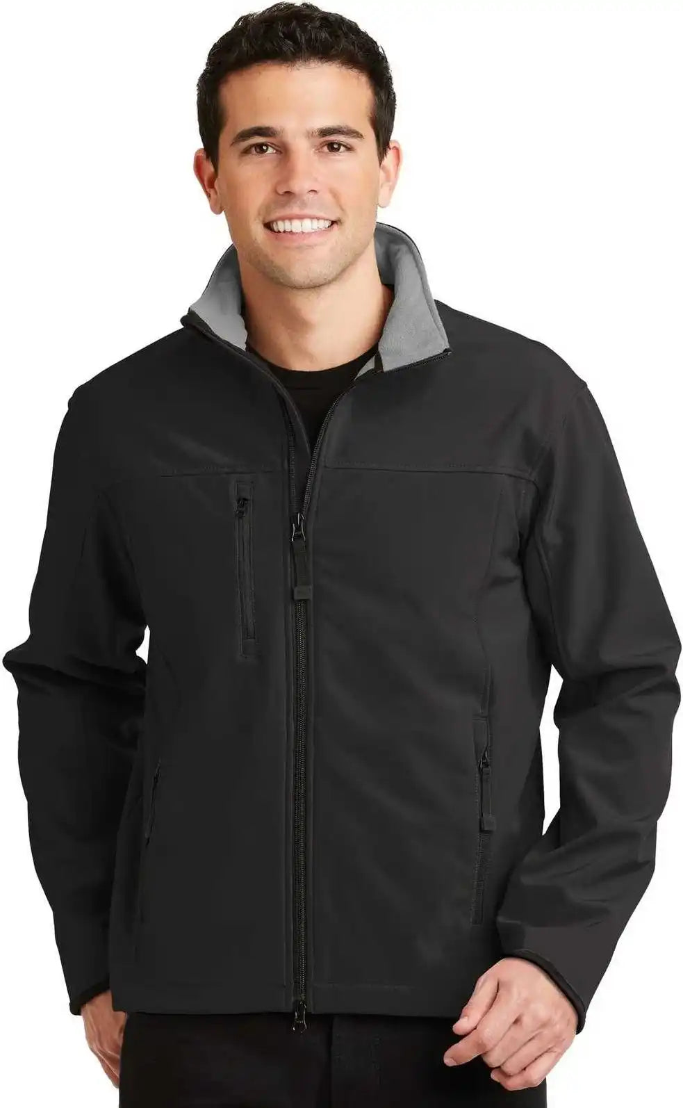 Port Authority J790 Glacier Soft Shell Jacket Black Chrome