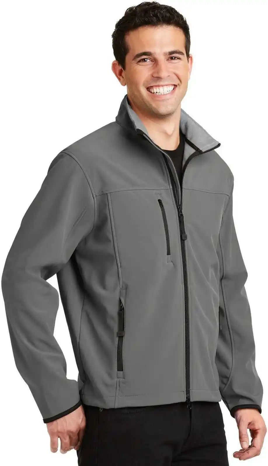 Port Authority J790 Glacier Soft Shell Jacket - Smoke Gray Chrome