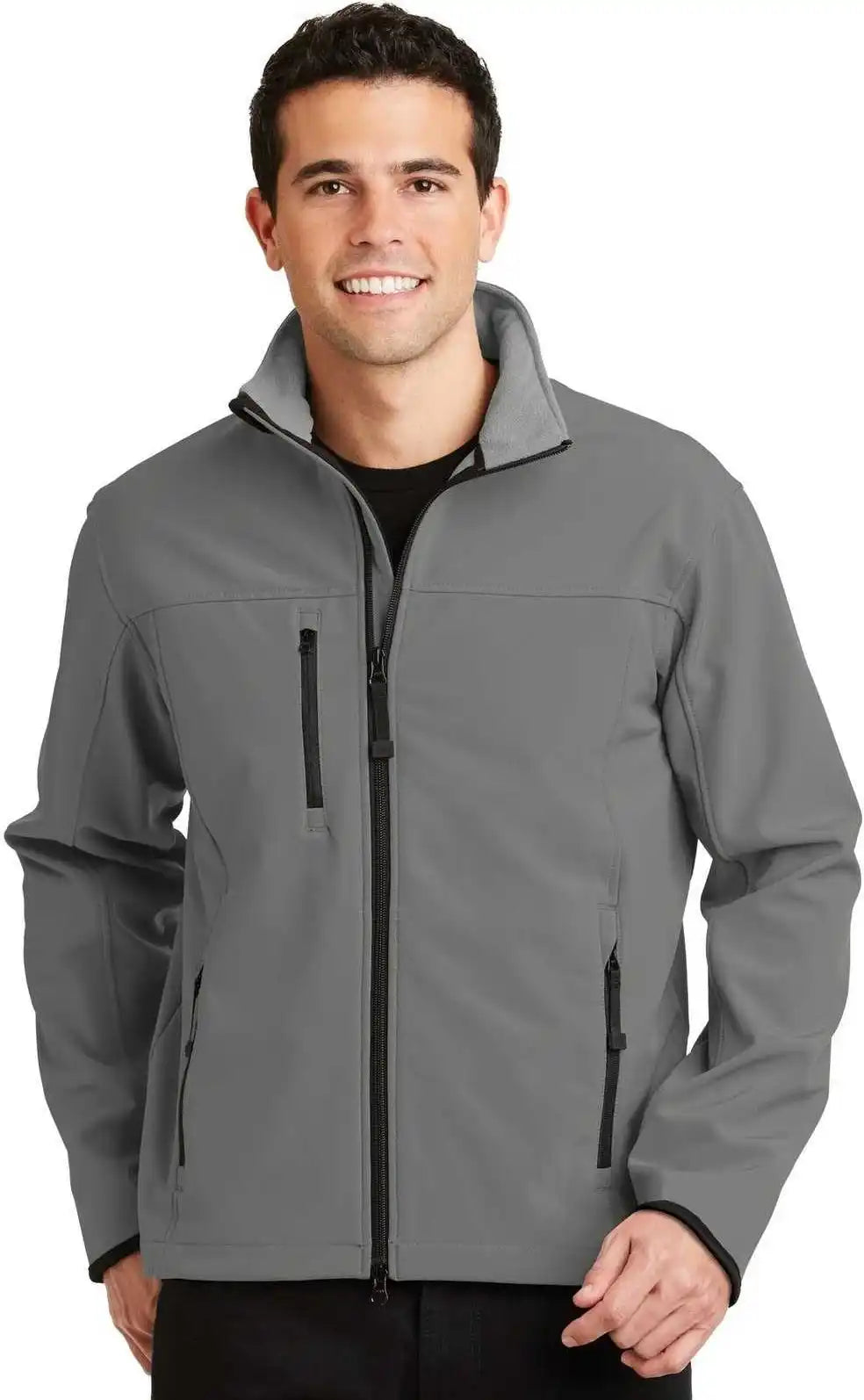 Port Authority J790 Glacier Soft Shell Jacket - Smoke Gray Chrome