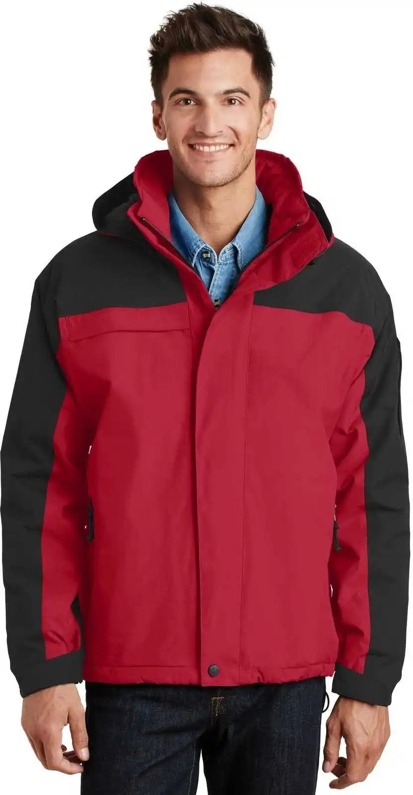 Port Authority J792 Nootka Jacket Engine Red Black