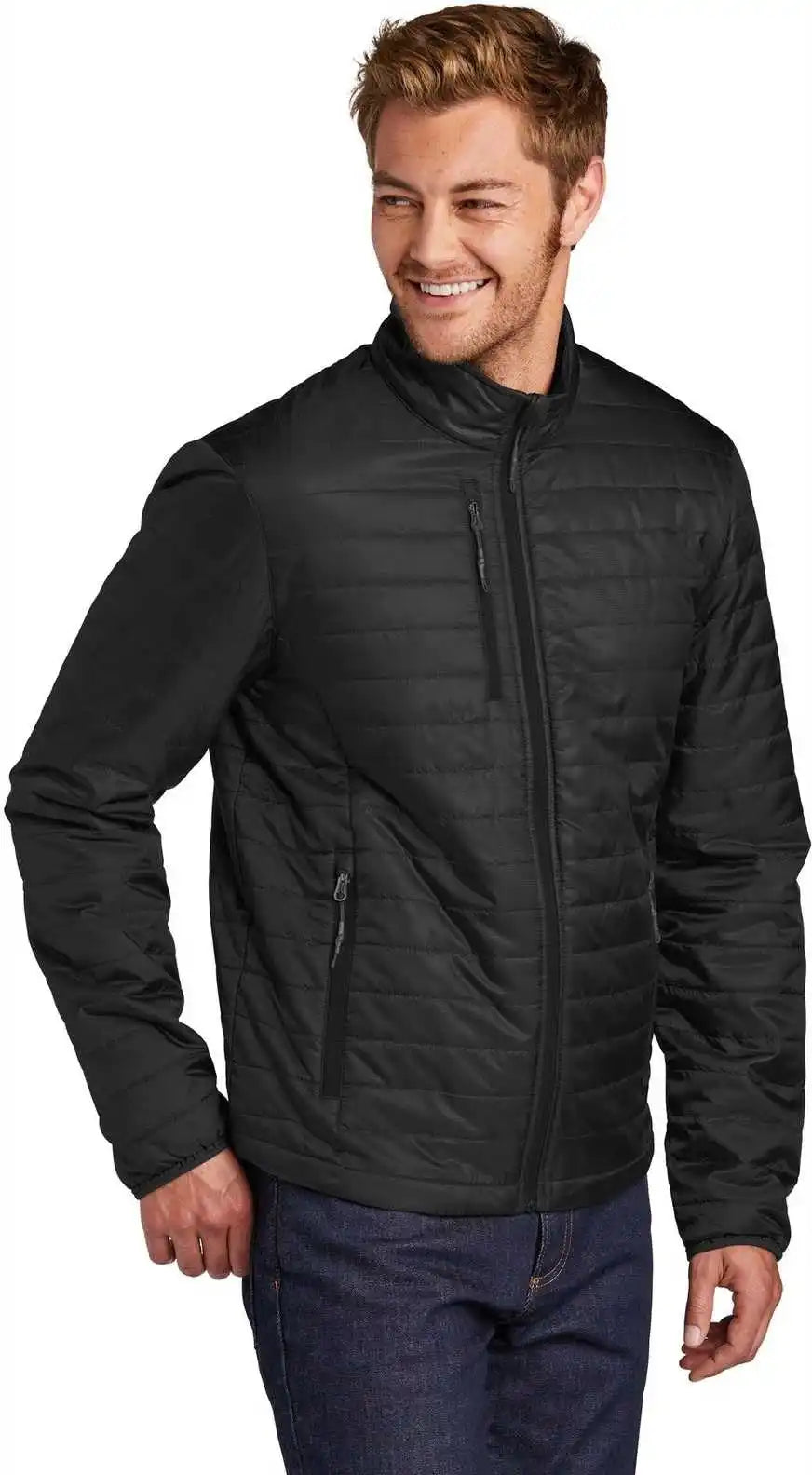 Port Authority J850 Packable Puffy Jacket Deep Black