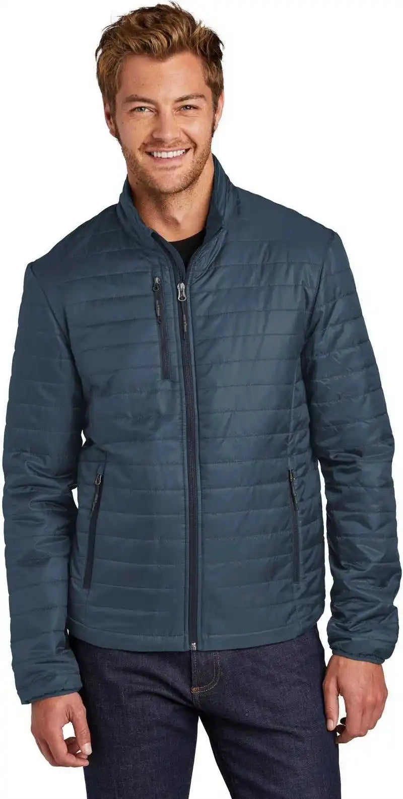 Port Authority J850 Packable Puffy Jacket - Regatta Blue River Navy