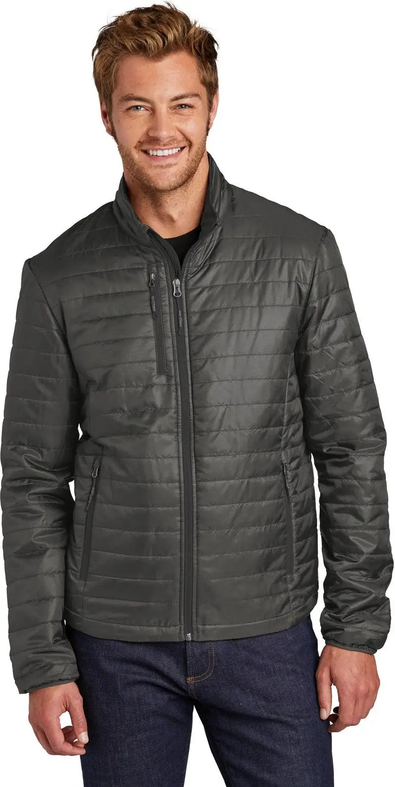 Port Authority J850 Packable Puffy Jacket - Sterling Gray Graphite - Gray/ / Adult Xs