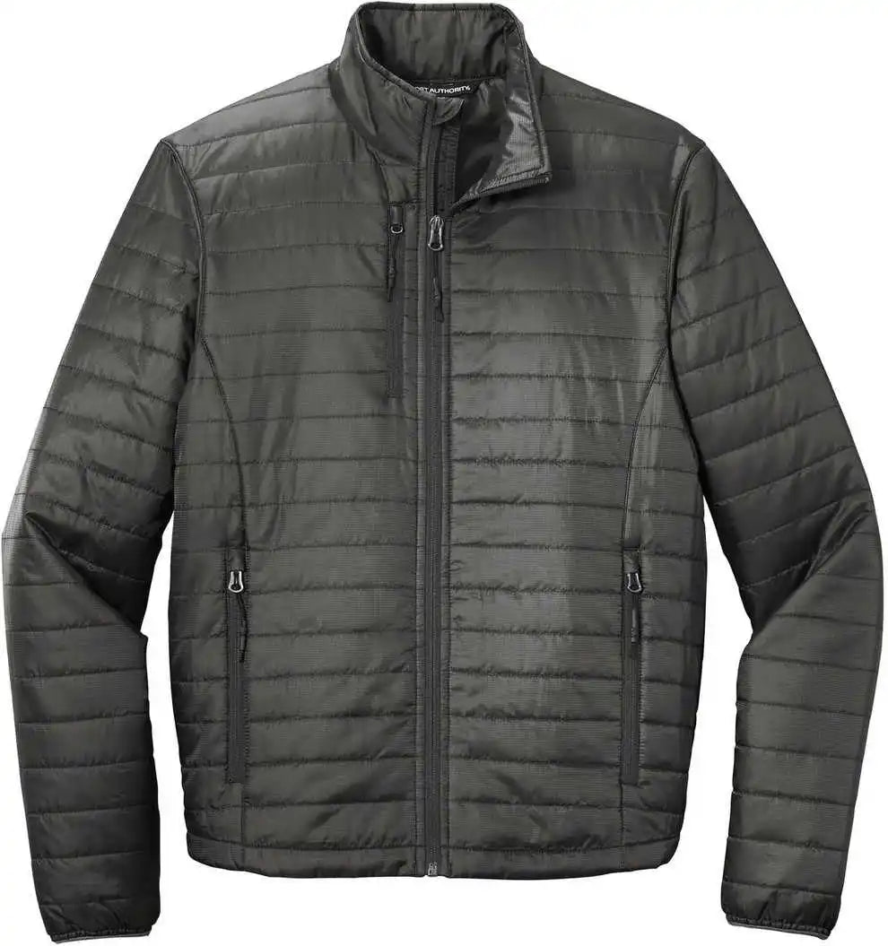 Port Authority J850 Packable Puffy Jacket Sterling Gray Graphite