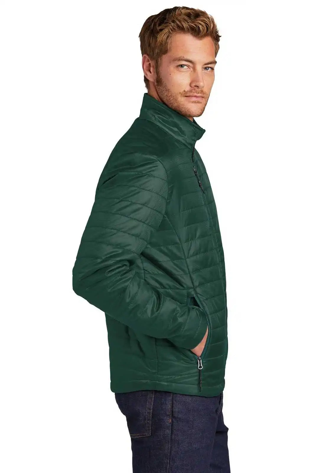 Port Authority J850 Packable Puffy Jacket - Tree Green Marine