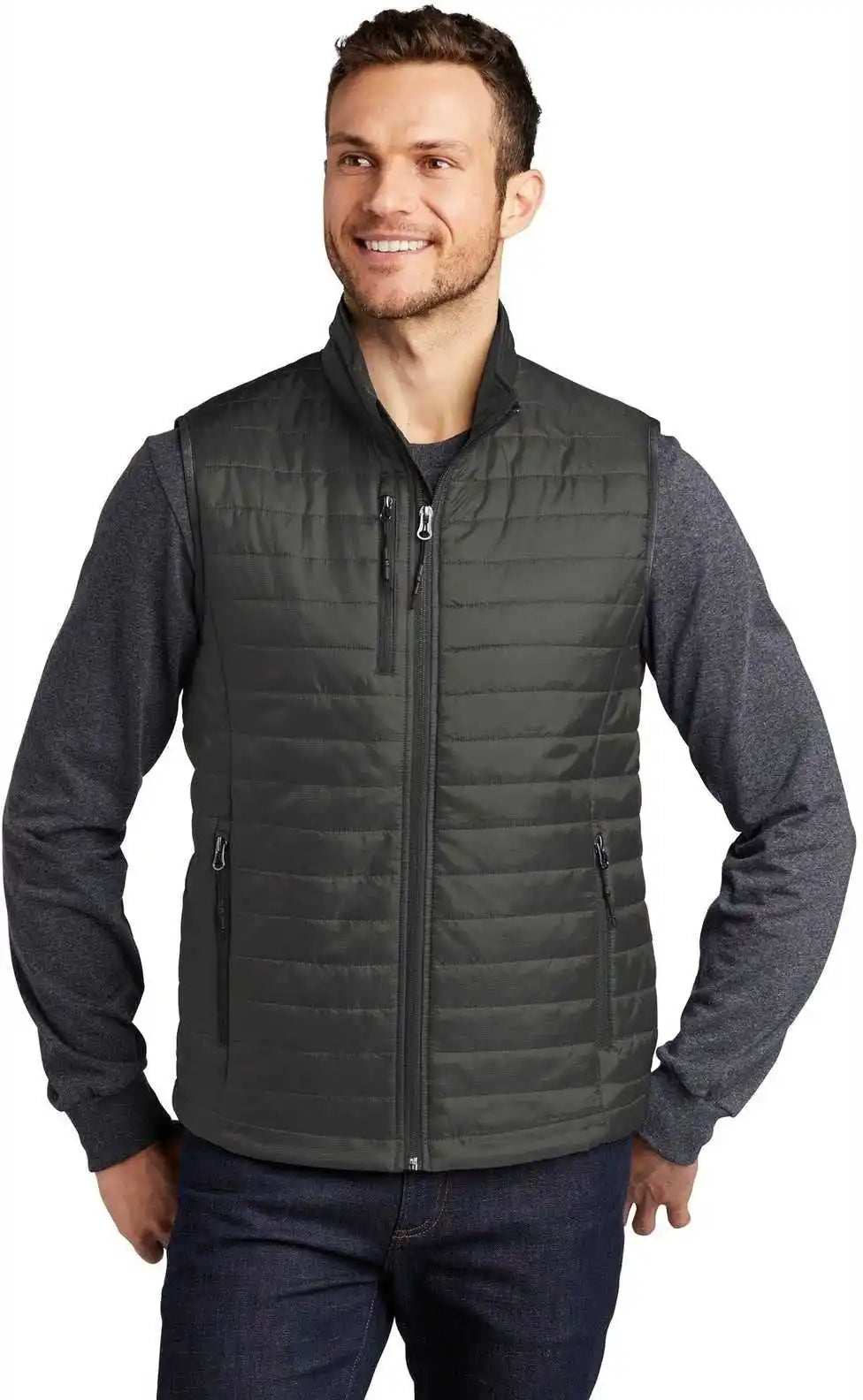Port Authority J851 Packable Puffy Vest Sterling Gray Graphite