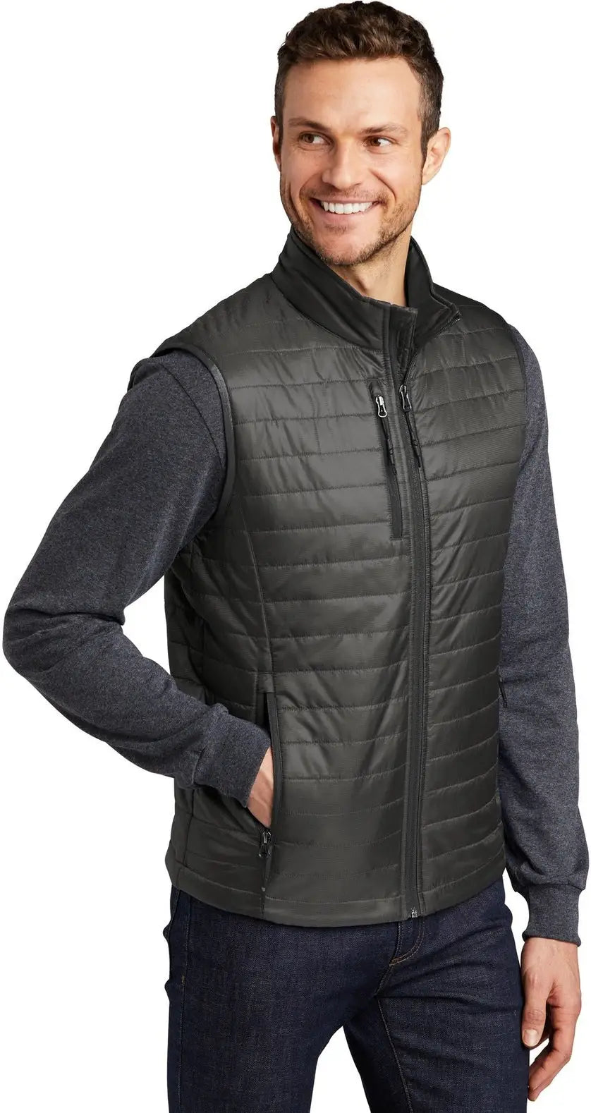 Port Authority J851 Packable Puffy Vest - Sterling Gray Graphite