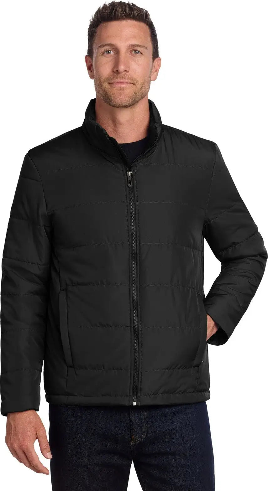 Port Authority J852 Puffer Jacket - Deep Black - Adult Xs