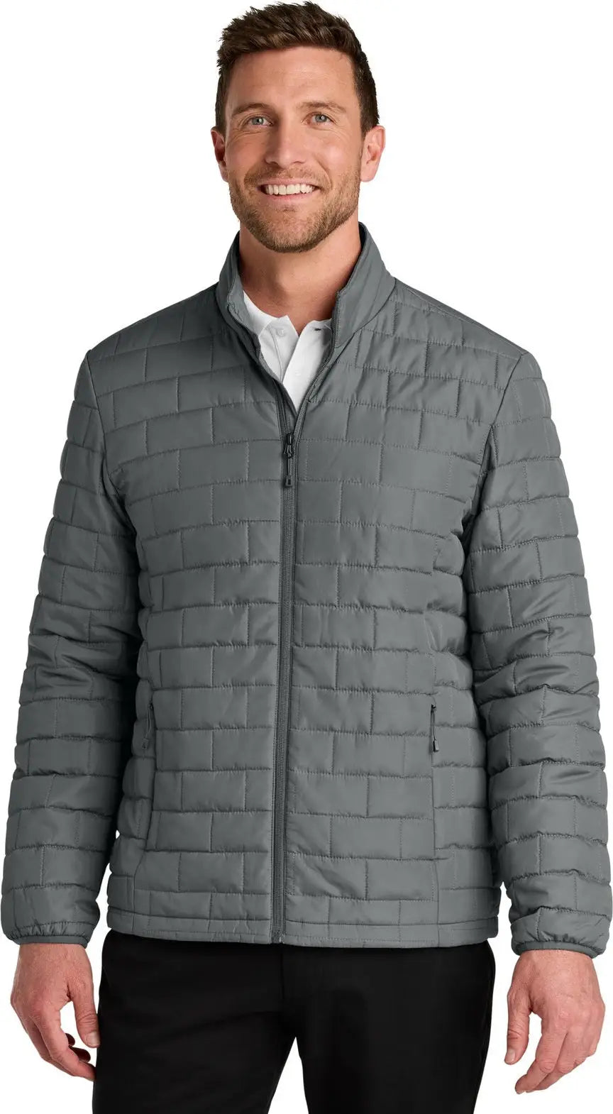Port Authority J854 C-free Brick Jacket - Smoke Gray - Adult Xs