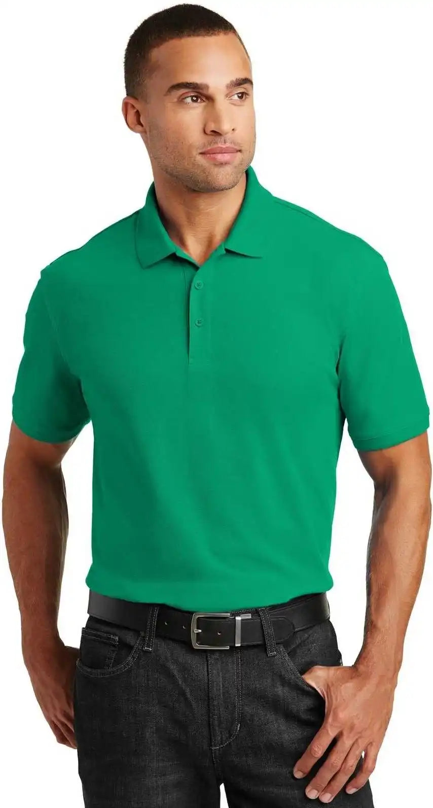 Port Authority K100 Core Classic Pique Polo Bright Kelly Green